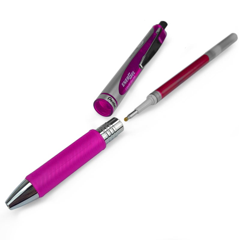 بنتل 4 × رأس معدني لإعادة التعبئة من PENTEL Energel 0.7 مم LR7 - يناسب Energel Xm، BL77/BL57/BL37 - وردي - Image 2